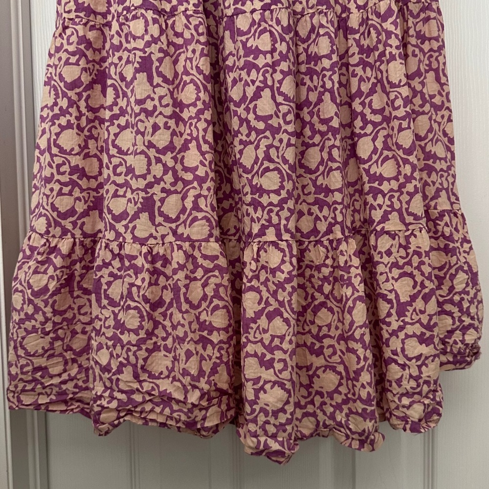 Perry Walker The Martha II Purple Floral Bohemian Maxi Dress Size Medium - Picture 12 of 14